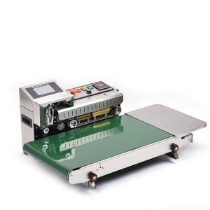 Máy hàn miệng túi tích hợp máy in phun date, băng tải 40 cm, vỏ inox FR-1600W